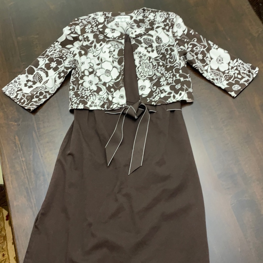 Women’s 2 piece belted dress with bolero jacket